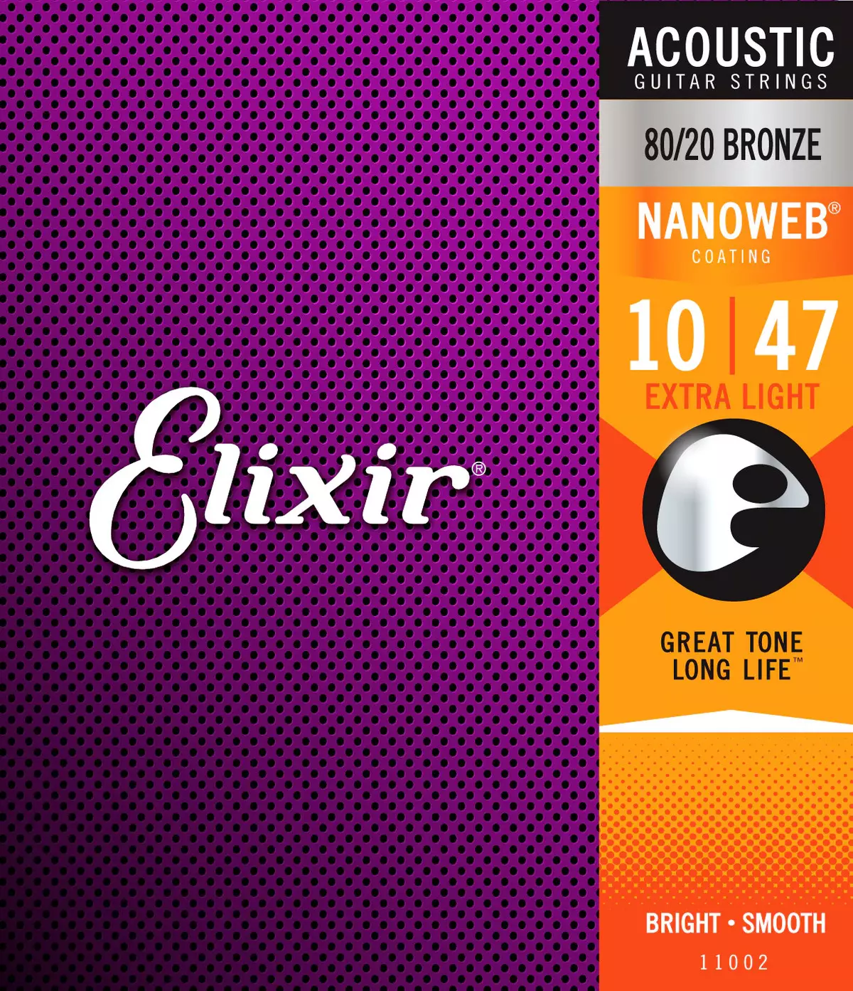 Elixir Strings: สำหรับกีตาร์อะคูสติกและกีตาร์ไฟฟ้า Elixir 11152 ที่มีความสามารถ 12/53 และอื่น ๆ สตริงอะไรที่จะเลือกกีตาร์? 25473_4