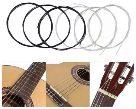 Strings kanggo Guitars Akustik: Apa sing luwih milih milih? Kepiye milih kaliber (kekandelan)? Logam lan lembut, salaka lan jinis liyane, ukuran 25474_14