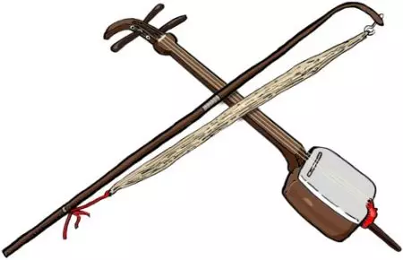 Instrumentos musicais xaponeses: cadea inclinada ferramentas tradicionais (violín, kokus), ferramentas nacionais do vento de Xapón e outros 25491_23