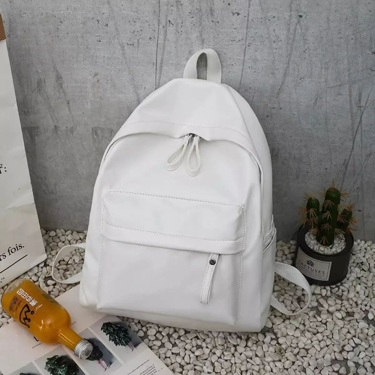 Białe plecaki: Co nosić małe i duże białe plecaki? Piękne plecaki torby dla dziewcząt i innych stylowych modeli 2549_8
