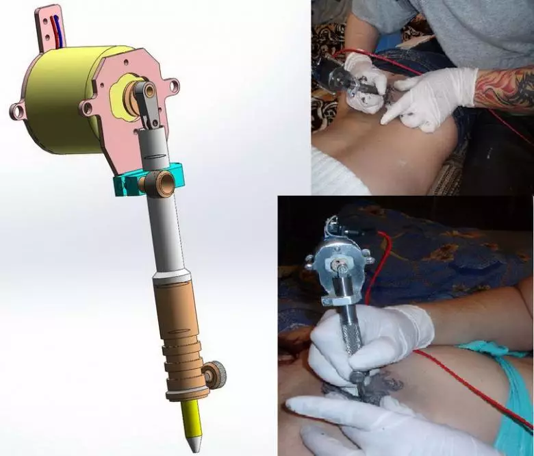 Tattoo Machine s vlastními rukama: Jak udělat indukční stroj doma? Domácí rotační stroj podle schématu 254_17
