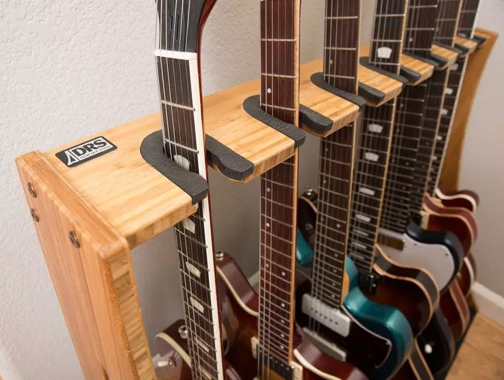 ギターのホルダー：壁に取り付け、壁は自分の手を囲みます。ブラケットにギターをハングアップする方法は？ベースギターとアコースティックのモデル 25540_11