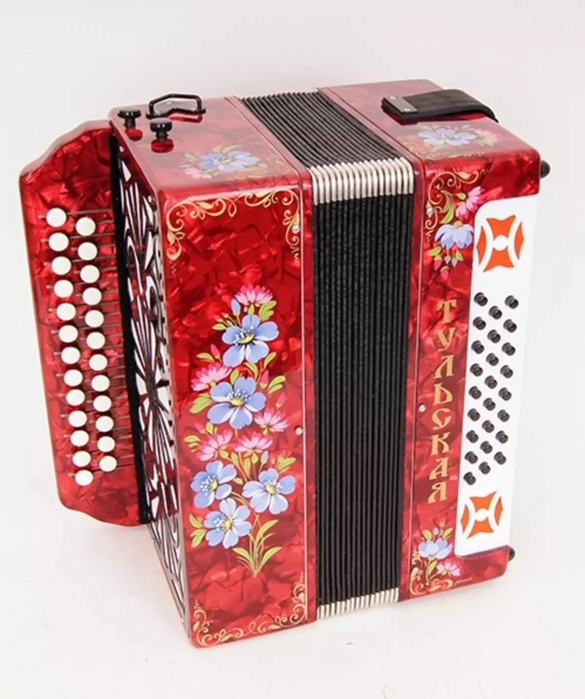 Wat is de harmonie anders dan de accordeon en accordeon? Verschillen in toetsenborden en andere verschillen, materialen voor harmonica-kleppen, seks en accordeon 25574_4