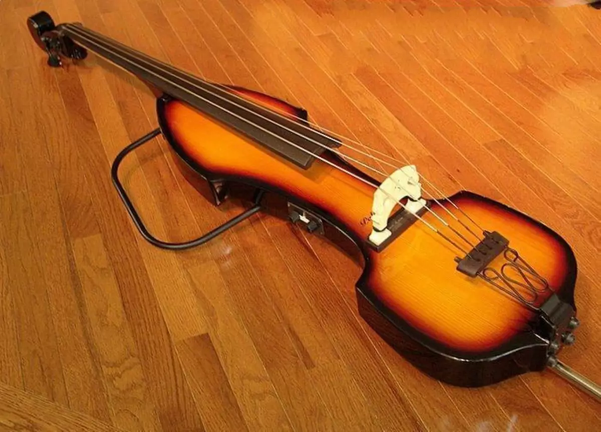 Double Bass (47 fotogrāfijas): Kas tas ir un ko dara String Jammer Mūzikas instruments? Cik virknes un kāda skaņa? Electro-contrambas un citi, izmēri un spēle 25589_17