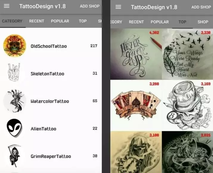 Programas para criar esboços de tatuagens: geradores das idéias de tatuagem no PC e Android, revisão dos designers com padrão de ajuste no corpo 255_14