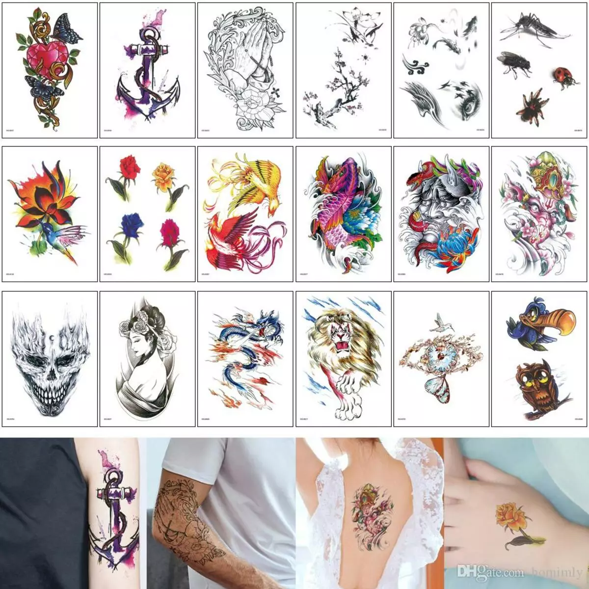 Programma's voor het maken van schetsen van tatoeages: generatoren van de ideeën van tattoo op pc en Android, review van ontwerpers met passend patroon op het lichaam 255_6