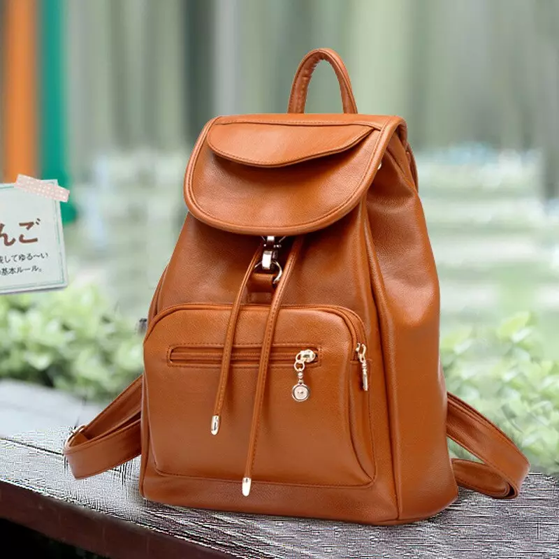 Leather backpacks (97 photos): Women from genuine leather and eco-tree, small and large brand models, urban and business, stylish and fashionable backpacks 2563_5