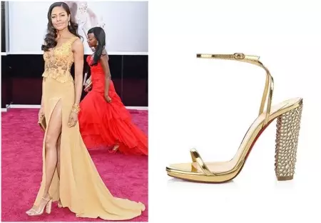Sapatos de ouro (46 fotos): O que usar sapatos femininos de cor dourada, com que meias para combinar 2570_43