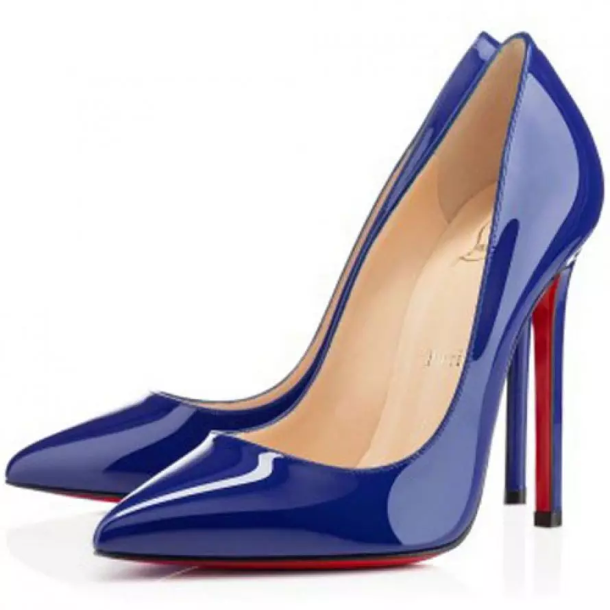 Giày màu xanh (80 ảnh): Người mẫu nữ màu xanh đậm, với đôi giày màu xanh sáng, quần bó sát 2576_52