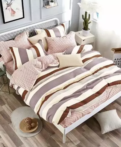 Bedding Carolina: Gambaran keseluruhan set dari poplin, kapas dan bahan lain dari Turki, ulasan 25836_18