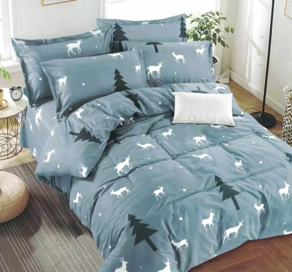 Tidur Linen Aimee: Set Satin dan Poplin dari pabrikan, kit keluarga, dan euro, ukuran lain, ulasan 25837_6