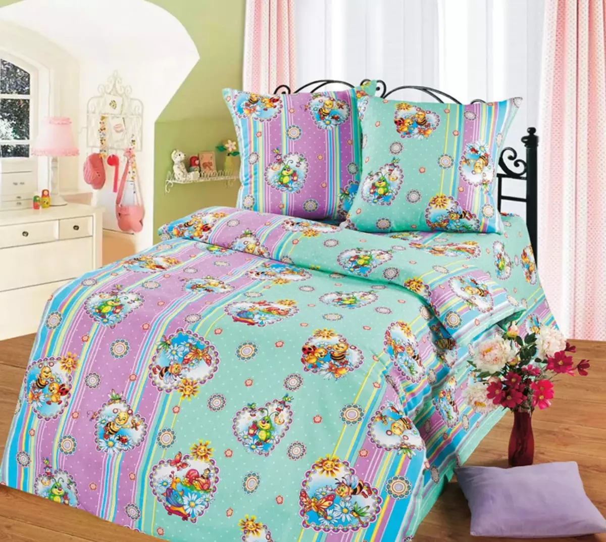 BED Linen Milanika: Subsion nga mga set gikan sa poplin ug uban pang panapton. Giunsa ang Pag-atiman? 25843_8