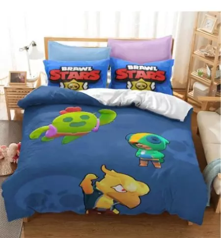 침대 린넨 염색 별 : 소년과 소녀를위한 어린이 키트, 1,5 침대 및 다른 크기의 모델 25867_8