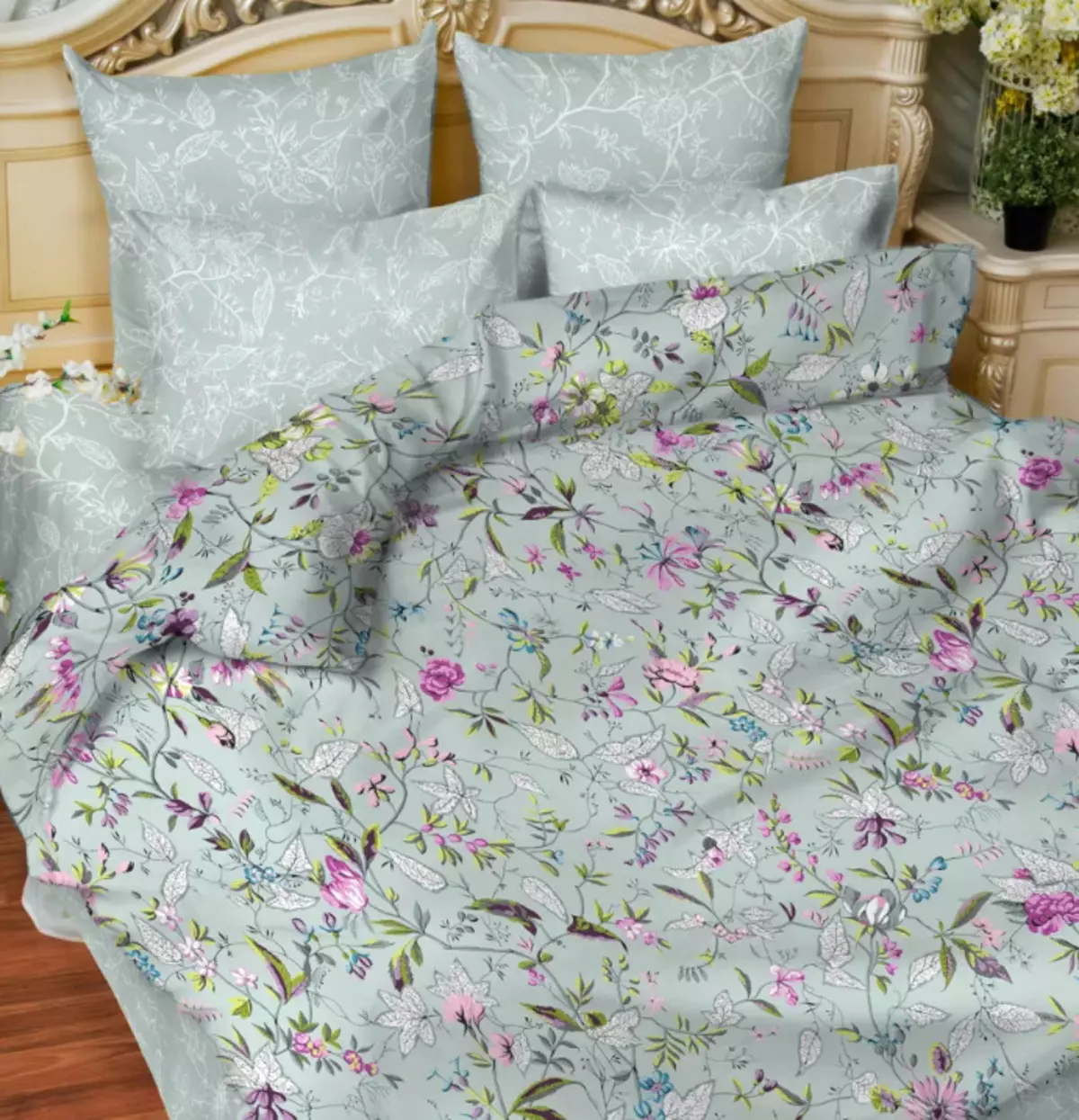 Bed Linen Balimena: Maco-Satina ug Bosi Set, Firelles 25885_12