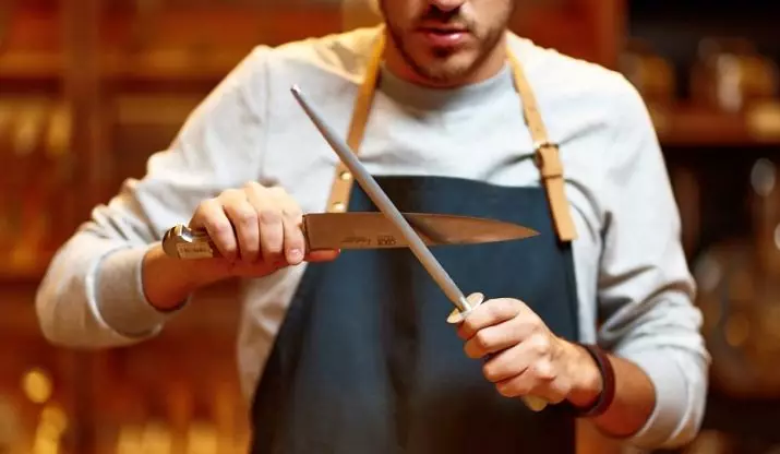 Musat teroittaa veitset: Miten terävöittää ja muokata veitset musat? Kuinka valita se oikein? 25918_12