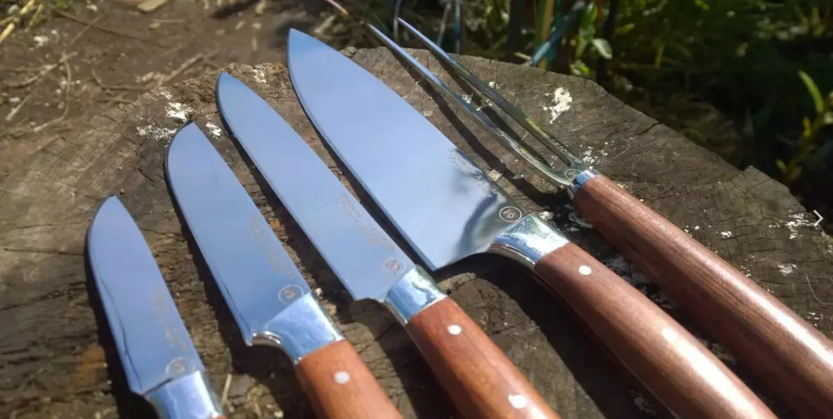 سكاكين المطبخ المزورة (17 صورة): السكاكين اليدوية الوصف للمطبخ، أمثلة جميلة على السكاكين اليدوية 25933_2