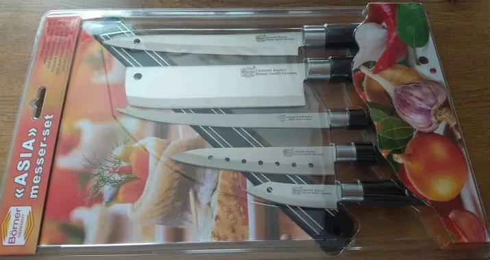 Börner ножове: Изберете комплект кухненски ножове от Германия. Описание Идеално, Азия и други сериали. Отзиви за собственост 25934_6