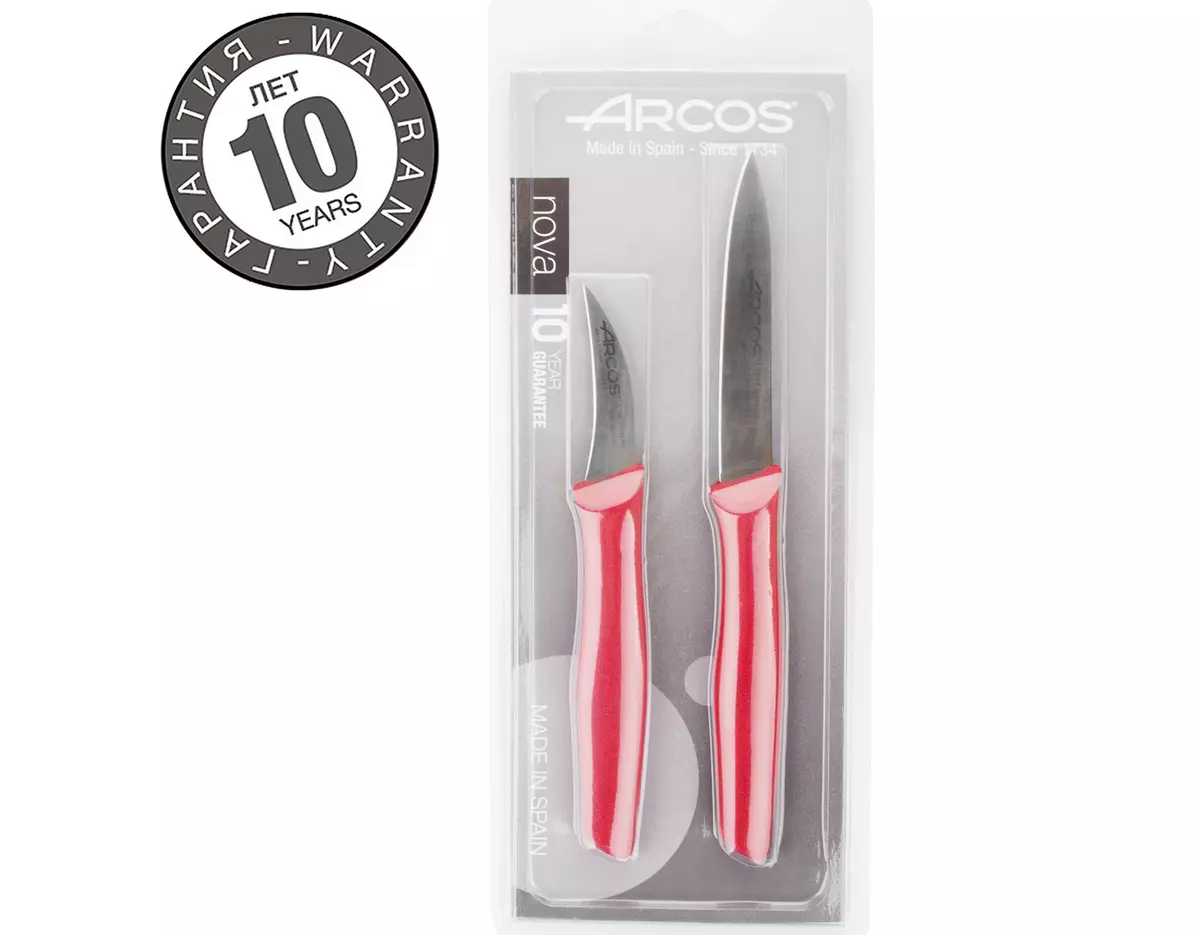 Arcos ножеви: сет на кујнски ножеви од Шпанија, шпански фалсификувани готвачи од компанијата Arcos, готви нож за сирење, осврти 25940_14