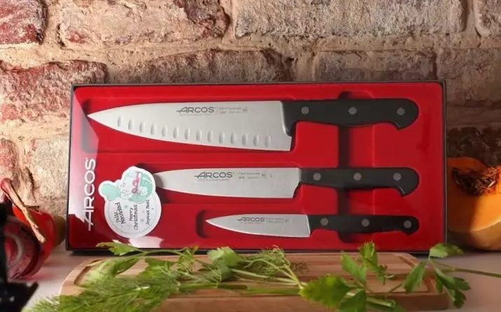 آرکوس چاقو: اسپین سے باورچی خانے کے چاقو کا ایک سیٹ، کمپنی آرکوس سے ہسپانوی جعلی شیف، پنیر کے لئے چاقو، جائزے 25940_7