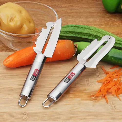 Pisau untuk sayuran dan buah-buahan (29 foto): Deskripsi alat pengiris pisau sayur, memilih pisau untuk memotong semangka dan untuk semangat, untuk memotong apel dan buah-buahan lainnya 25942_7