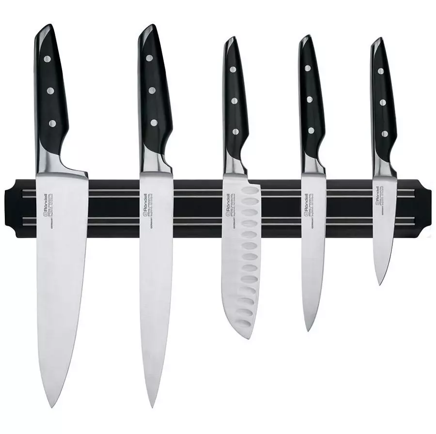 چاقو Rondell: 3 اور 6 اشیاء کے لئے باورچی خانے کے چاقو کا ایک سیٹ کیسے منتخب کریں؟ ماڈل Espada، Falkata اور دیگر کے جائزہ. روٹی اور دیگر کے لئے کوک بورڈز کی خصوصیات 25947_13