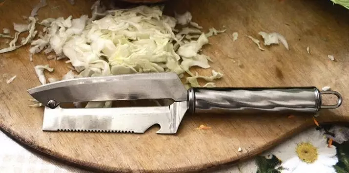 Kupus čekić nož (15 fotografije): Odabir nož sa dvije oštrice za rezanje povrća. Kako ga koristiti? 25948_12