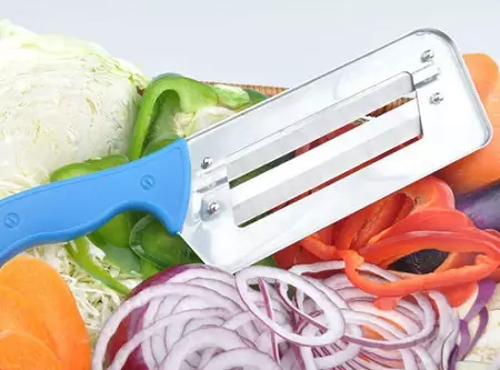 Zelí bump nůž (15 fotografií): výběr nože se dvěma lopatkami pro řezání zeleniny. Jak to použít? 25948_4