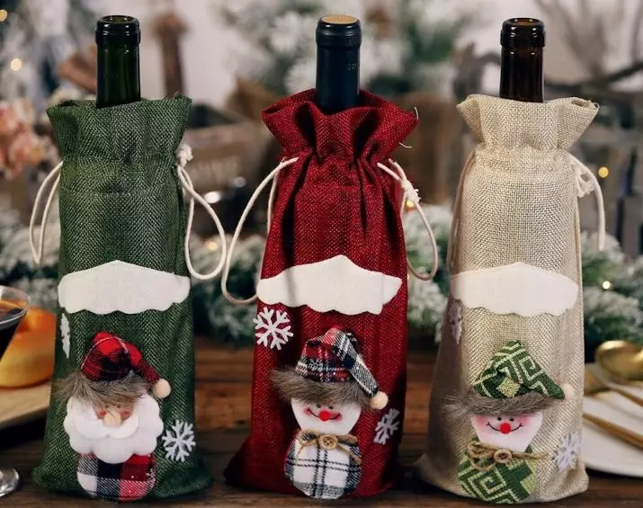 Shishe dekor: dekoratë e bukur e shisheve të qelqit të verës me duart e tyre, dekorimin me spango dhe triko, për një burrë dhe për një grua 25995_71