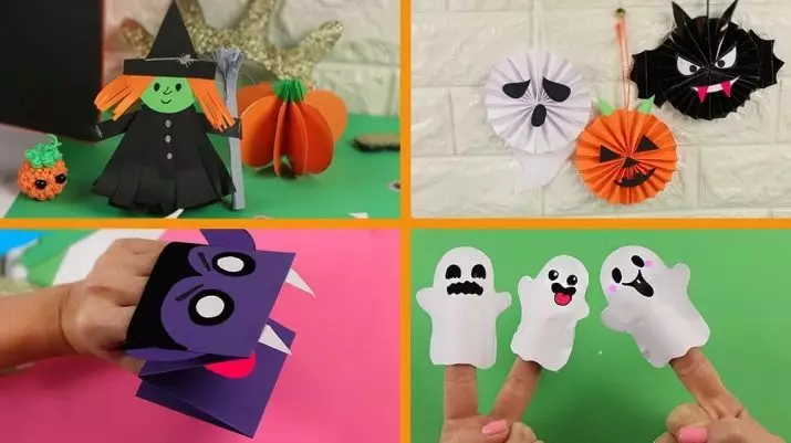 Thủ công mỹ nghệ cho Halloween: làm thế nào để làm cho họ với hai bàn tay của bạn từ trẻ em giấy? dơi đáng sợ ở trường, bản vẽ trên Halloween và những ý tưởng khác 26009_3