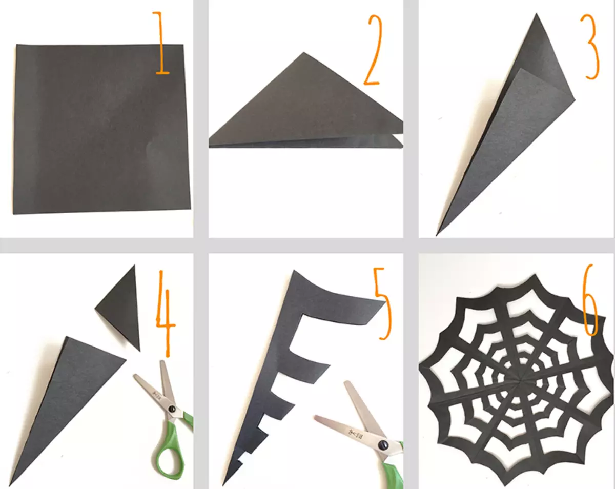 Гирлянди за Хелоуин: Как да ги направи със собствените си ръце хартия? Гирлянди, изработен от прилепи, от призраци и паяци. Как да го направите от топките на етапи? 26013_19