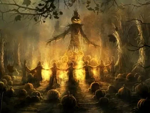 Pumpkin a Halloween (37 fotók): Mi a szimbólum a sütőtök? A legenda arról, hogy miért kezdte szimbolizálni a halloween. Hogyan vágja le? 26014_36