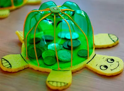 工匠“烏龜”：從自然材料的烏龜用自己的手，秋天的兒童紙。別的怎麼做幼兒園？ 26019_29