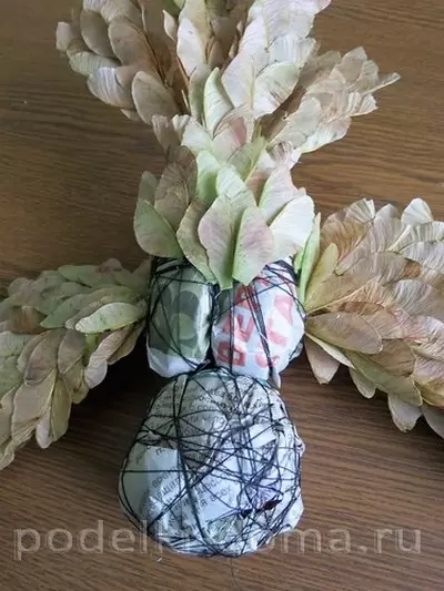 Řemesla Maple semena: Nápady z vrtulníku pro základní školy a školky, řemesla na téma „podzim“ vlastníma rukama 26020_24