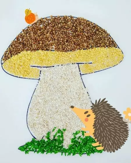 DIY печурки од srupes и семиња: есен апликација 