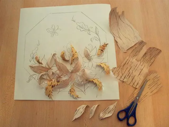 Kézműves Berestov (59 fotók): Mit csinálsz a saját kezével Kezdők az óvodában? Hogyan készítsünk nyír nyírfa és feldolgozza azt? Crafts for Belső 26054_40