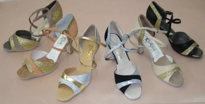 Ballroom Dance čevlji: Ženske plesne čevlje in otroški čevlji za šport in plesne ples, standard. Ocena modelov in njihova velikost 260_18