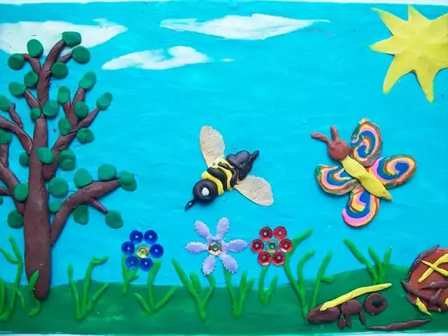Spring Crafts: Wat te doen op lenteonderwerp naar school en kleuterschool doet het zelf? Lichtboeketten en ambachten van natuurlijke materialen 26114_44