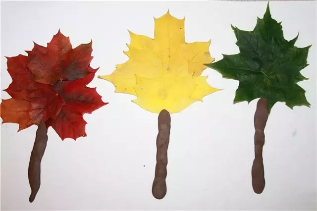 Håndværk fra Maple Leaves (119 Billeder): Håndværk med egne hænder om efteråret for børn, løve og roser, larve og andre håndværk i børnehave og skole. Sådan sparer du blade Fresh? 26115_87