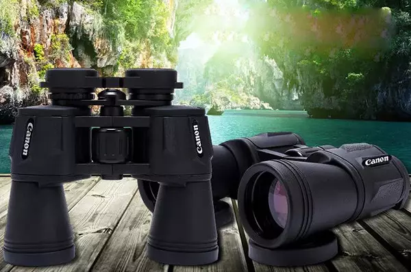 משקפת Canon: משקפת יפנית חזקים 70x70 ו 60x60, 20x50 ו 8x40, מאפיינים של משקפת עם ייצוב תמונות ואחרים, ביקורות של הבעלים 26182_21