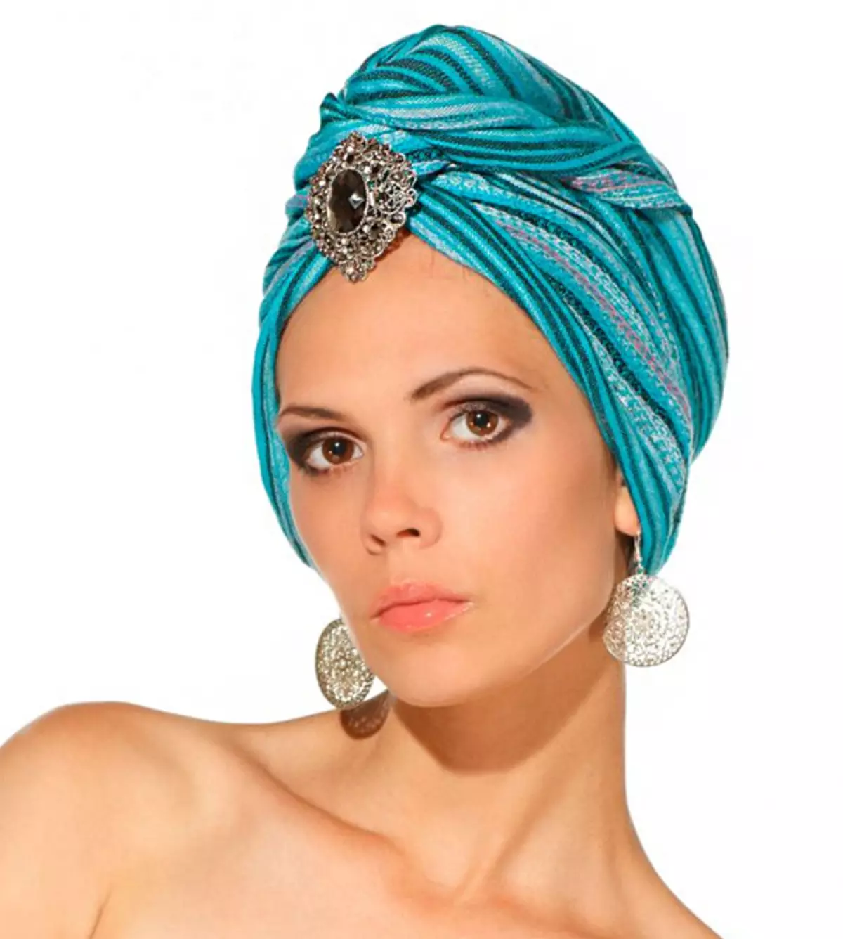 Chalma (72 mga larawan): Ano ito? Niniting cap-turban sa ulo at headdress para sa beach, iba pang mga pagpipilian 2621_65