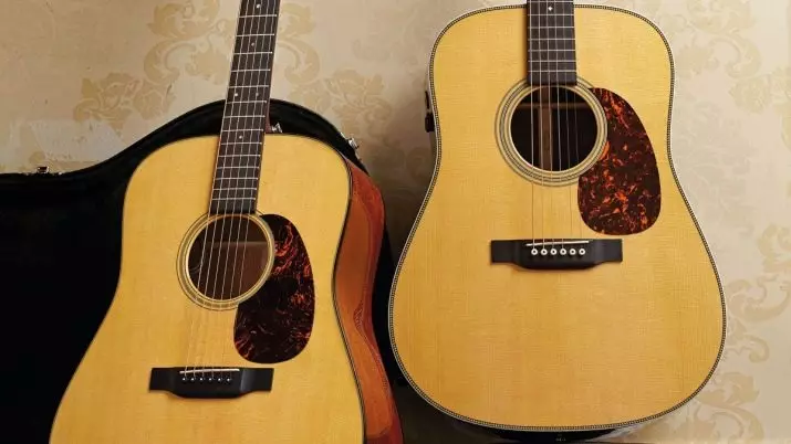 Gitaros fingerstyle: geriausi geriausi modeliai, eilutės aukštis virš vulture. Kaip pasirinkti? Akustinių ir kitų pirštų gitarų dydžiai 26232_5