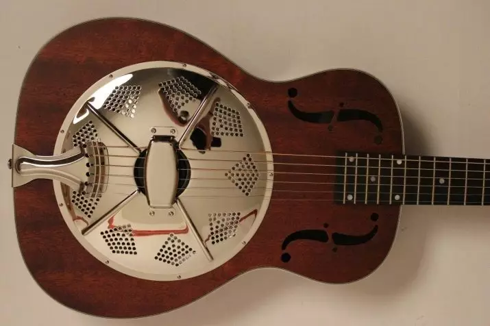 Resonatoraj gitaroj: resonantoj, muzika instrumento havas bonajn, fabrikantojn kaj teknologiajn ludojn 26250_7