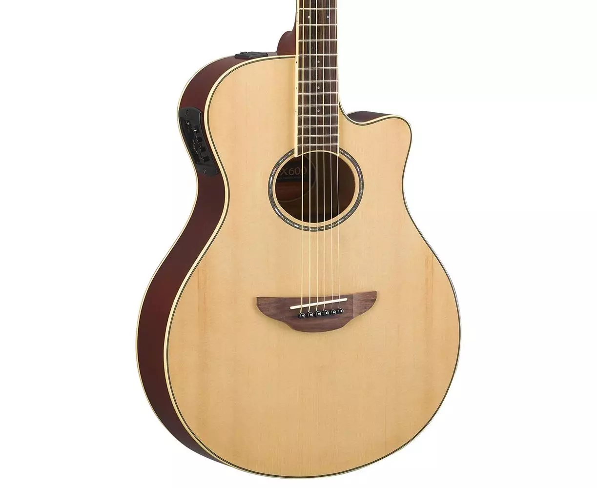 Yanke guitar: Acoustic, Classic 12-kirtani da Sauran ƙira. Me yasa kuke buƙatar cutaway (catway)? Mene ne mafi kyawun guitar ba tare da cakeut ba? 26251_10