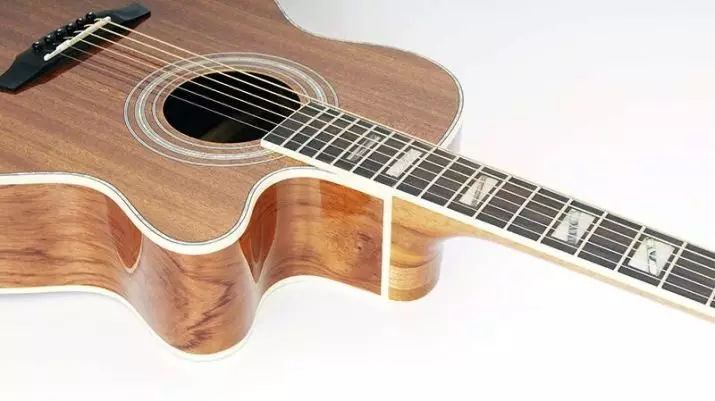 Snijd gitaar: akoestisch, klassiek 12-string en ander model. Waarom heb je Cutaway (Catway) nodig? Wat is de betere gitaar zonder uitsparing? 26251_15