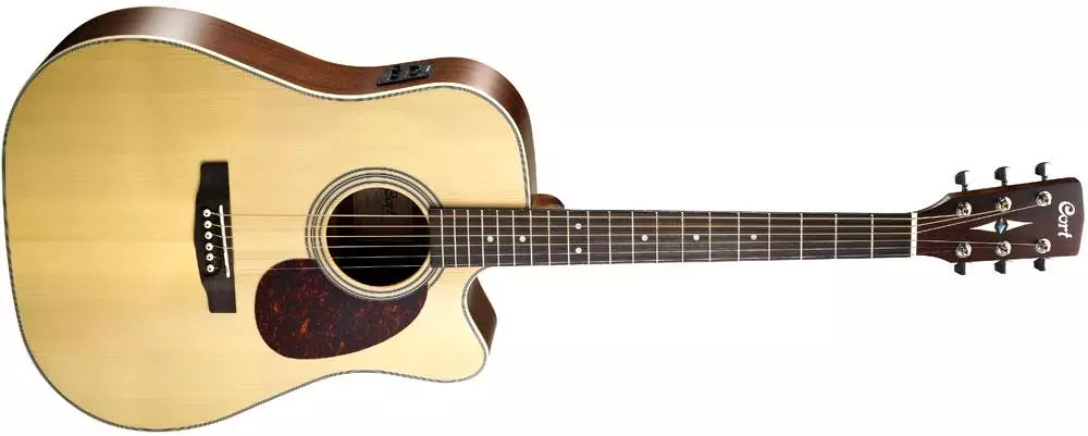 Yanke guitar: Acoustic, Classic 12-kirtani da Sauran ƙira. Me yasa kuke buƙatar cutaway (catway)? Mene ne mafi kyawun guitar ba tare da cakeut ba? 26251_2