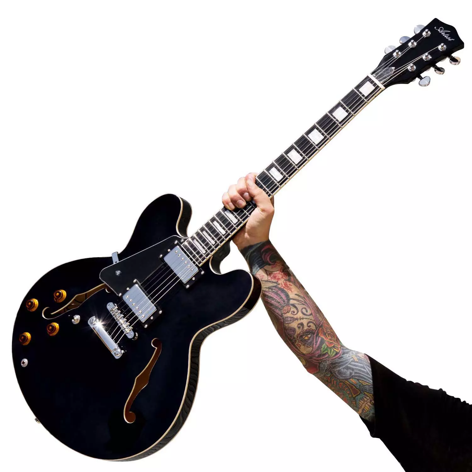Кара гитара: алты сап жана башка гитара, ак жана кызыл кара түстөгү, кара жана жалтырак 26252_12