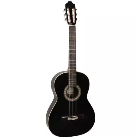 ब्लैक गिटार: क्लासिक छह-स्ट्रिंग और अन्य गिटार, सफेद और लाल-काला रंग, मैट और चमक 26252_20