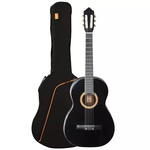 Црна гитара: класичен шест-стринг и друга гитара, бела и црвена црна боја, мат и сјај 26252_5