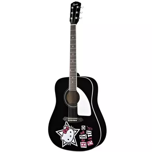 Црна гитара: класичен шест-стринг и друга гитара, бела и црвена црна боја, мат и сјај 26252_7