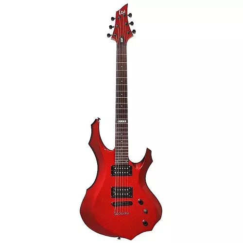 Rock Guitar (Picha 24): Rocker Electric Gitaa kwa Metal Game. Inaonekanaje kama? Red na nyingine guitar ambayo wanamuziki wa Rock wanacheza. 26255_17